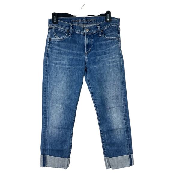 Citizens of Humanity Dani Cropped Straight Leg Denim Jeans - Picture 1 of 9